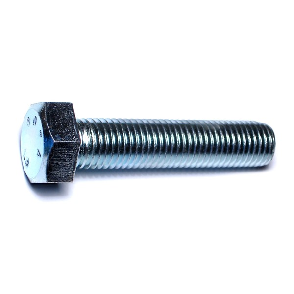 Midwest Fastener Grade 2, 7/8"-9 Hex Head Cap Screw, Zinc Plated Steel, 4 in L, 5 PK 53357